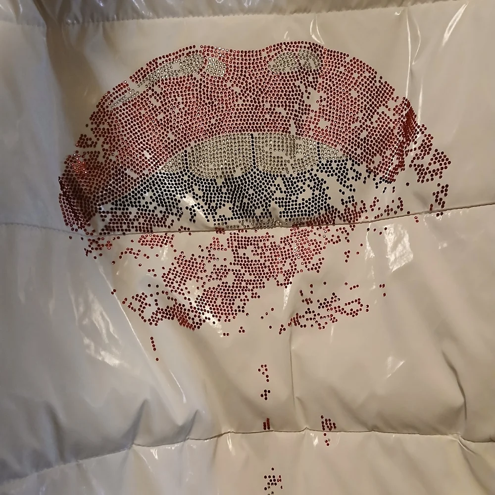 Rockstar White and Red Puffer Jacket - Picture 4 of 7